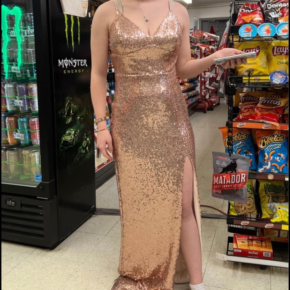 Rose Gold Prom Dress